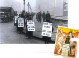 Суфражистки пикетируют парламент в Лондоне в 1928 г. В своей пропаганде (справа) они подчеркивали, что в области избирательных прав женщин приравняли к преступникам и сумасшедшим.