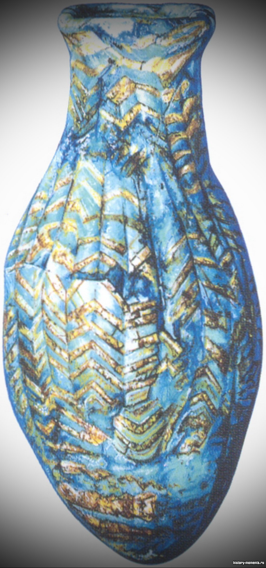 Стеклянная бутыль из касситской могилы в Уре.