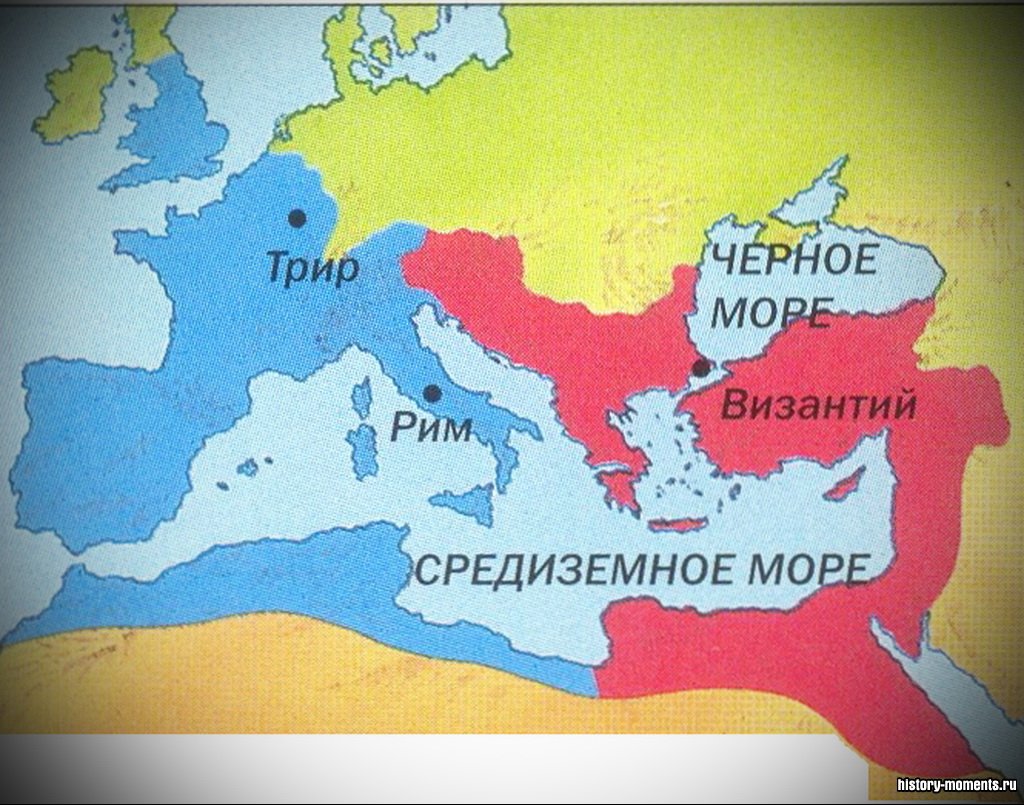 Границы Римской империи времен Диоклетиана.