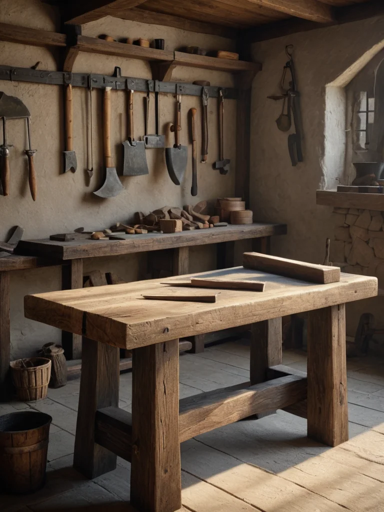 Инструменты и технологии средневековых ремесленников.