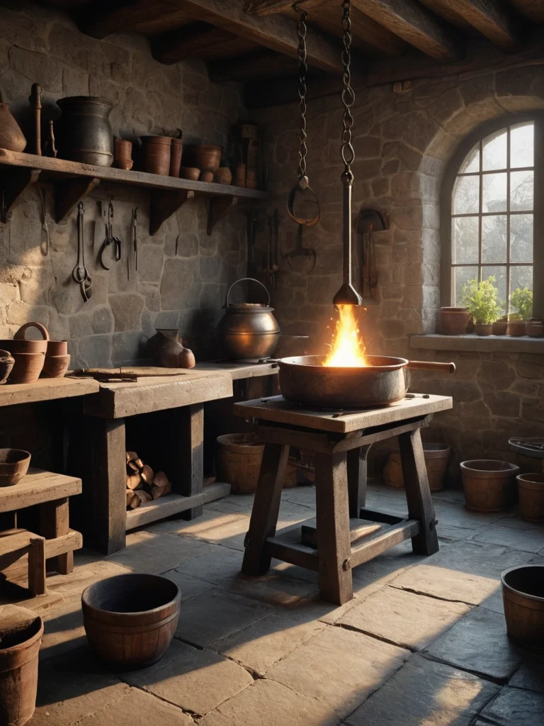 Инструменты и технологии средневековых ремесленников.