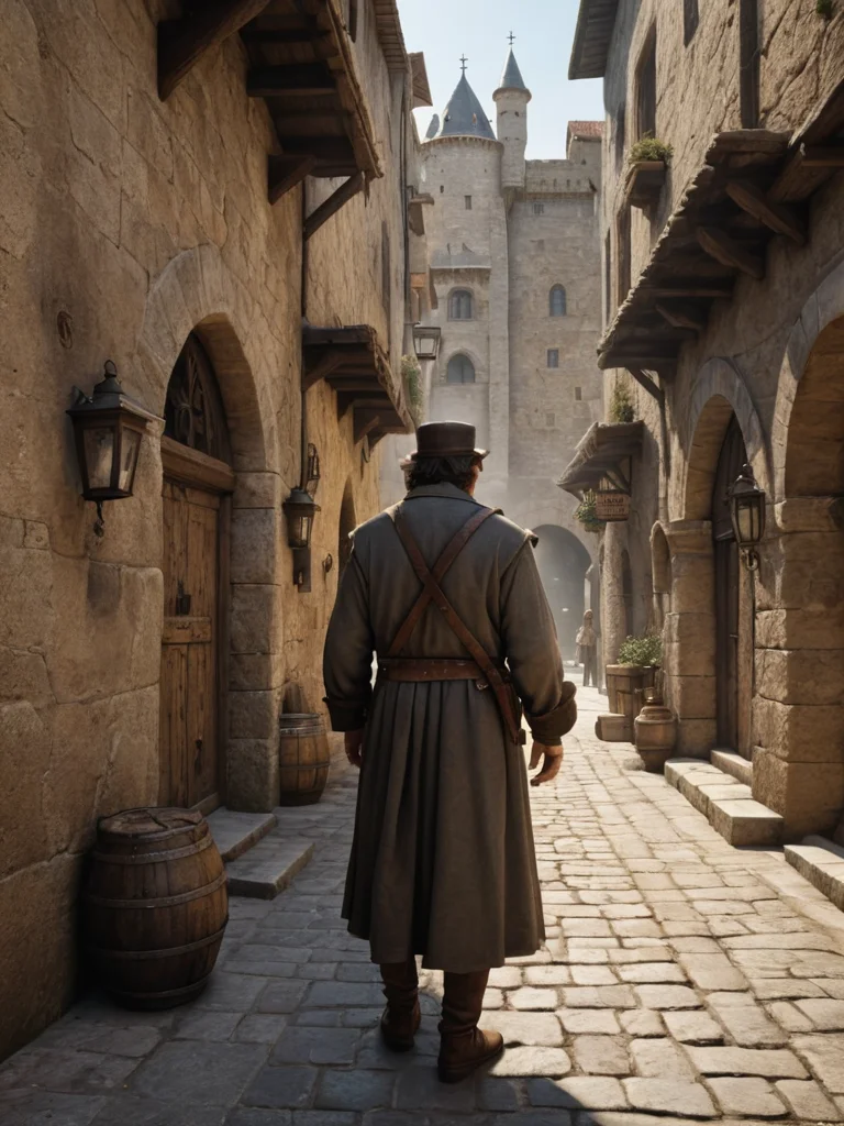 Жизнь в еврейском гетто средневекового города.