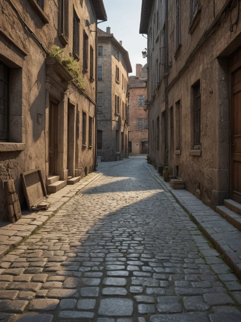 Жизнь в еврейском гетто средневекового города.