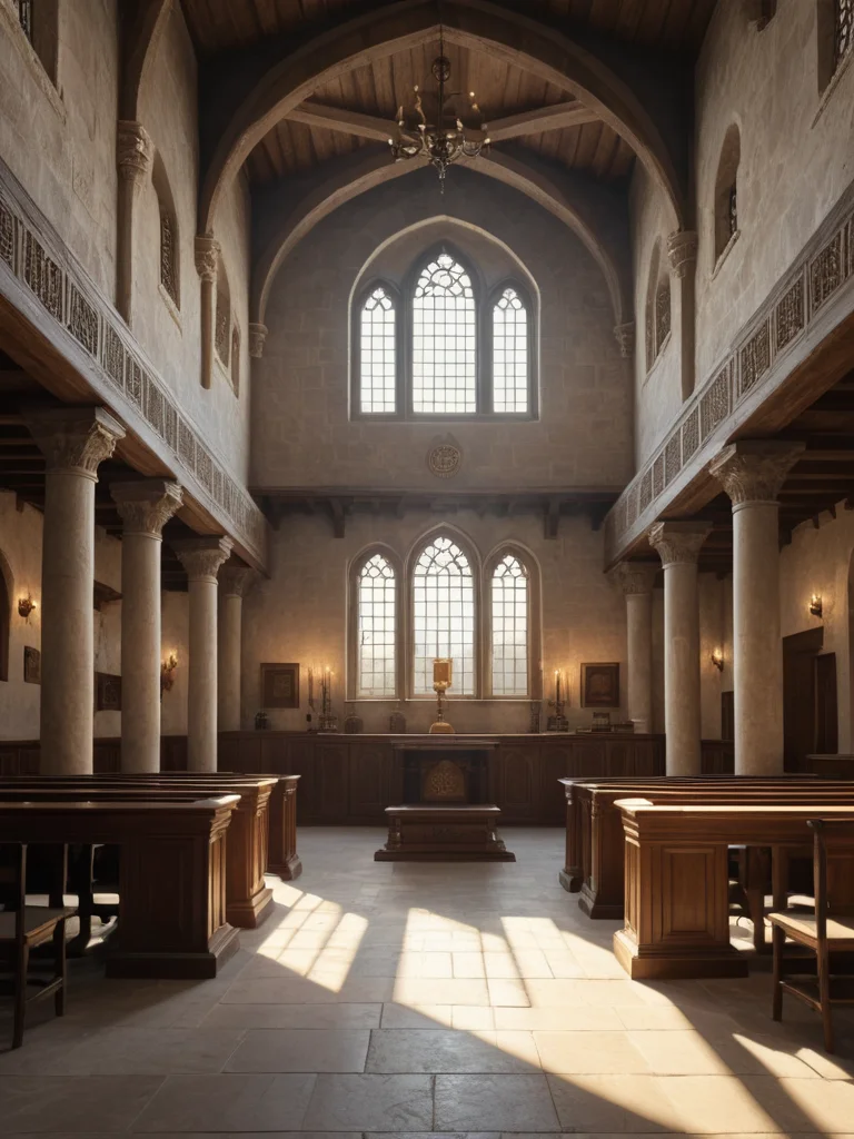 Жизнь в еврейском гетто средневекового города.